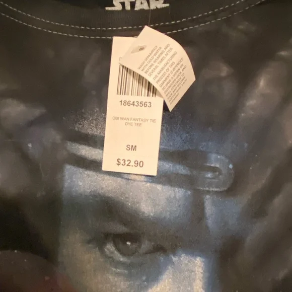 2/$25 NWT Star Wars Disney Evan MacGregor Obi Wan Kenobi T-shirt Small - Picture 2 of 4